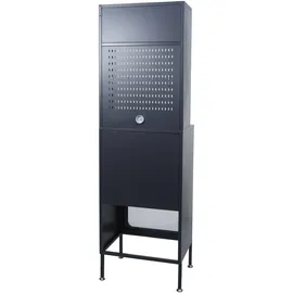 Mendler Highboard HWC-P99 Hochschrank Küchenschrank 182 x 54 x 40 cm Anthrazit
