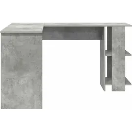 vidaXL Eckschreibtisch Beton Grau