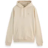 Scotch & Soda SCOTCH&SODA Herren Hoodie - Core, Logo Sweatshirt, Kapuze, einfarbig, Baumwolle Creme XL