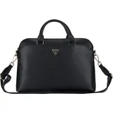 GUESS Grained Zipper Pocket Triangle Logo 15" black (15"), Notebooktasche, Schwarz