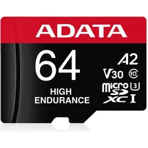 A-Data microSDXC High Endurance 64GB Class 10 UHS-I A2 V30 + SD-Adapter