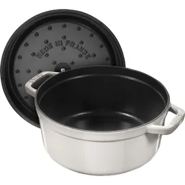 Staub Cocotte 24 cm rund weisser trüffel