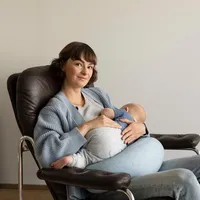 bbhugme Stillkissen 190 cm Meliert Blau