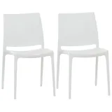 CLP Maya Gartenstuhl-Set 44 x 50 x 81 cm weiß 2 St.