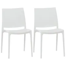 CLP Maya Gartenstuhl-Set 44 x 50 x 81 cm weiß 2 St.