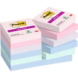 Post-it Super Sticky Notes Soulful Collection Haftnotizen extrastark farbsortiert, 12 Blöcke