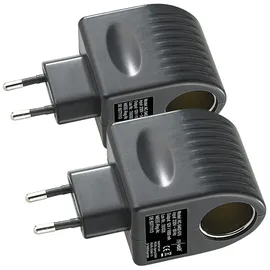 Revolt 2er-Set Mini-Spannungswandler, 230/12 V, 1.000 mA, 12 W, Steckversion