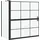 vidaXL Bad-Duschschirm Schwarz und Transparent 116 x 68 x 128 cm