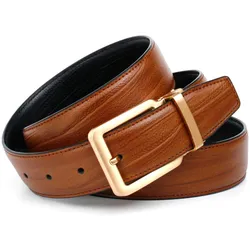 Ledergürtel ANTHONI CROWN, Damen, Gr. 115, braun (cognac), Leder, unifarben, Gürtel, in angesagter Cognac Farbe, Schnalle mattgoldfarben