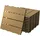 ECD Germany WPC Terrassenfliesen 30x30 cm/22 Stück=2m2, Teak geriffelt, Holzoptik, Bodenbelag mit Klicksystem und Drainage, Terrassendielen Balkonfliesen,