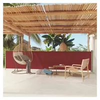 VidaXL Seitenmarkise Ausziehbar 117x600 cm Rot