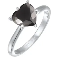 Elli Herz Zirkonia Verlobungsring Solitär 925 Silber Ringe Damen
