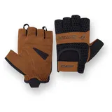 Chiba Retro Radhandschuhe schwarz/braun M