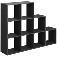 Vicco Treppenregal Raumteiler 142,4 x 107,8 x 29 cm Anthrazit