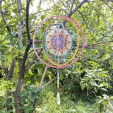 LYEAA 5D Diamond Painting Drehbares Windspiel, Doppelseitige Acryl Diamant Malerei Kunst Hängende Ornamente, Mosaik Kunst Kristall Dekoration for Tür, Fenster, Geschenke for Outdoor Dekorationen