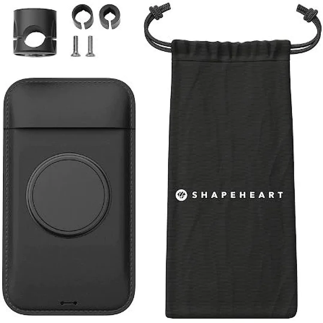 Shapeheart Motorrad Bundle Magnetische Smartphone Halterung für Rückspiegel, schwarz, Größe XL für Männer