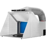 Wiltec Airbrush Absauganlage 4 m3/min, nur 47 dB, zur Absaugung von Farbe Farbnebel Sprühnebel, Filter erweiterbar, mit LED Beleuchtung, Lackierkabine für Airbrush-Arbeiten