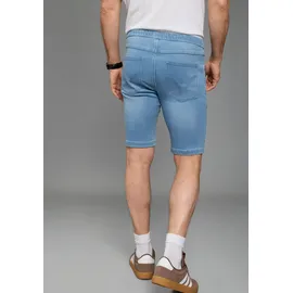 Arizona Jeansshorts ARIZONA, Herren, Gr. 40, N-Gr, bleached, Denim/Jeans, Obermaterial: 78% Baumwolle, 21% Polyester, 1% Elasthan, unifarben, regular fit kniefrei, Jeans Jeansshorts, gerade geschnittenes Bein, Regular Fit Passform