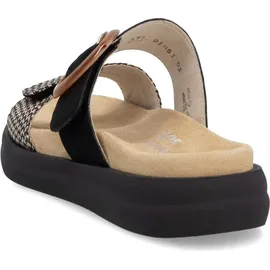 REMONTE Pantoletten in schwarz/natur/nero - 43