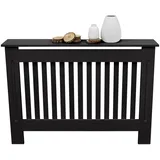 ECD Germany Heizkörperverkleidung Landhausstil 112x19x82 cm Schwarz