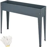 Tectake tectake® Hochbeet, Calendula mit Ablauföffnung, 98,5x26x82,5cm - anthrazit