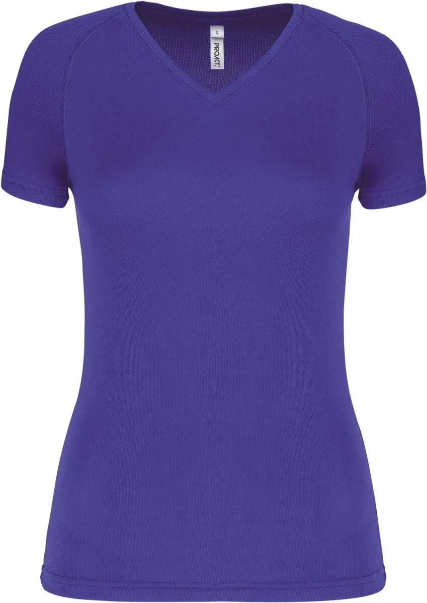 Kariban ProAct Damen V-Ausschnitt Sport T-Shirt PA477 violet XS