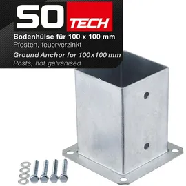 SOTech Bodenanker zum Aufschrauben 100 x 152 mm Stahl