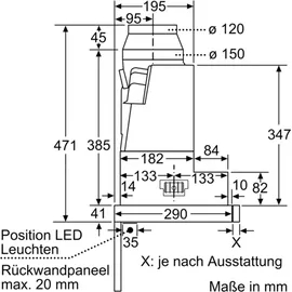 Neff D46ED52X1 Flachschirmhaube 60 cm silbermetallic