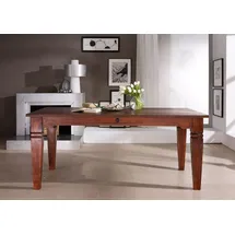 MASSIVMOEBEL24.DE Esstisch Akazie 140x90x76 nougat lackiert Oxford #602