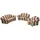 58 aufm Kessel Couch 3-2-1 Garnitur Chenille 3-Sitzer + 2-Sitzer + Sessel Rot