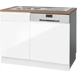 KOCHSTATION Spülenschrank »KS-Virginia«, 110 cm breit, inklusive Einbauspüle, weiß