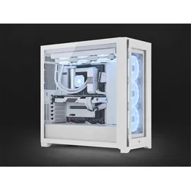 Corsair iCUE 5000X RGB QL Edition Mid-Tower ATX Gaming Gehäuse weiß