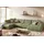 KAWOLA Wohnlandschaft U-Form Madeline Cord Longchair rechts olivgrün