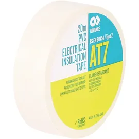 Advance Peripherals Klebeband AT7 PVC Tape Weiß 19 mm x 20 m