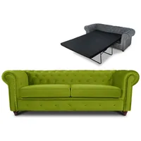 Sofnet Schlafsofa Asti 3 Bis, mit Schlaffunktion, Chesterfield Sofa 3-er, Sofagarnitur, Bettsofa grün