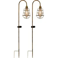 NÄVE 2er-Set LED Deko-Solar-Erdspieß "GITTI" H: 76,5 cm