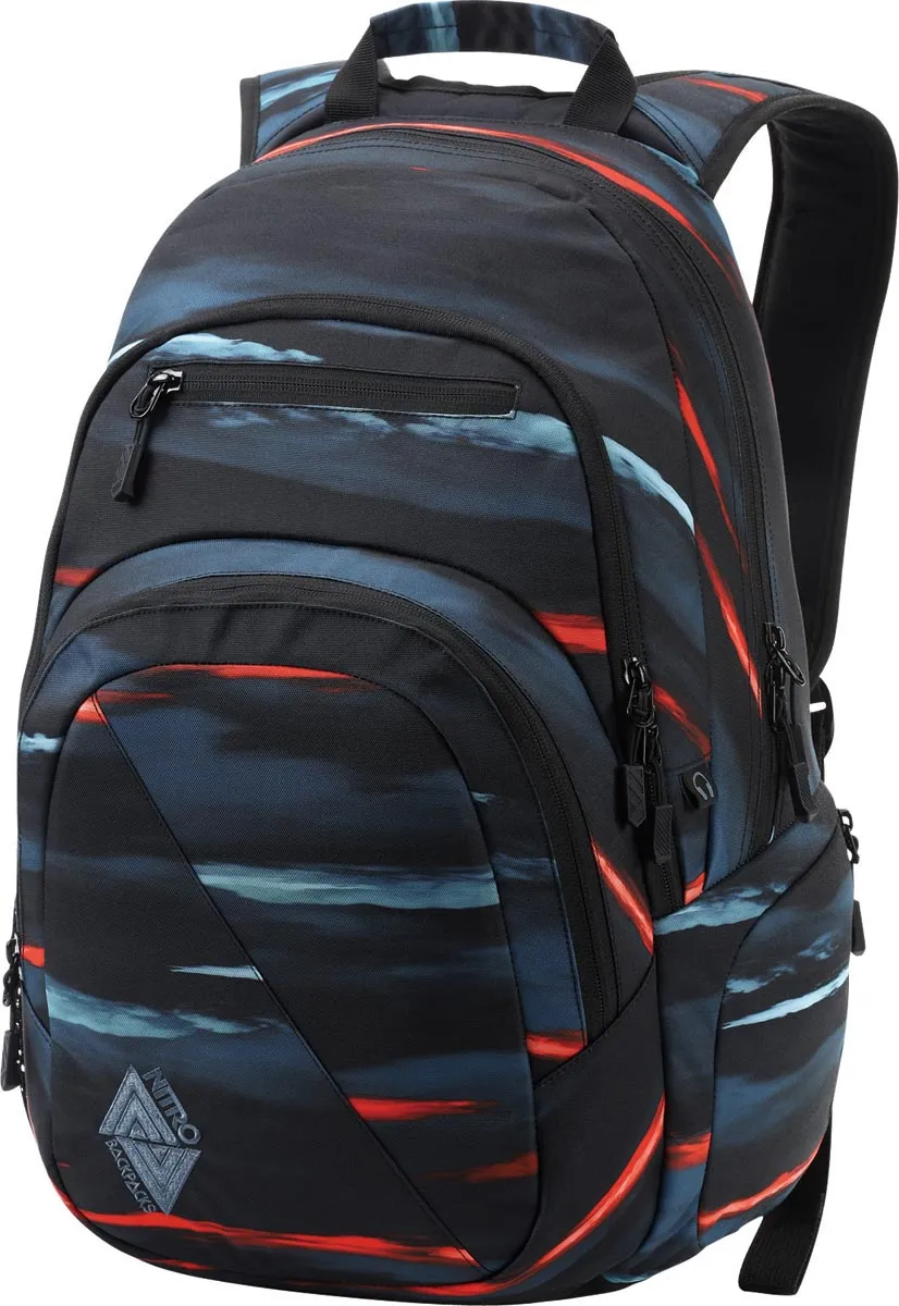 Schulrucksack NITRO "Stash 29" Gr. B/H/T: 32 cm x 49 cm x 22 cm, schwarz (acid dawn) Kinder Rucksäcke Schulrucksäcke Alltagsrucksack, Rucksack für Freizeit, Schule, Arbeit und Reise