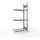 Schulte Reifenregal Stahl 200 x 90 x 40 cm silber 3 Ebenen