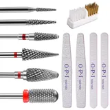 Sprießen 11 Stück Nagelfräser Bits, Nagelfräser Aufsätze, 3/32''(2,35 Mm) Profi Zubehör Zur Maniküre, Nagelfräser Bits Für Gelnägel, Nagelfräser Aufsätze Set, Für Maniküre Und Pediküre