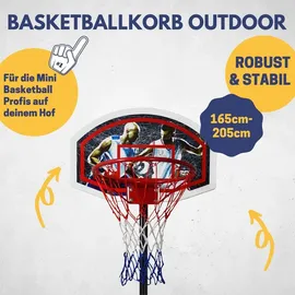 Best Sporting Basketballständer Rot/Weiß/Blau 165 -205 cm