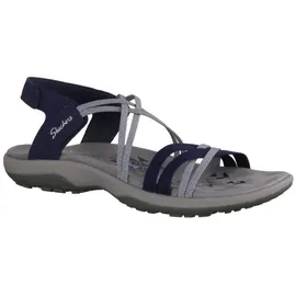 SKECHERS Damen Reggae Slim Takes Two Sandals, Navy Gore/Durabuck/White Trim, 41