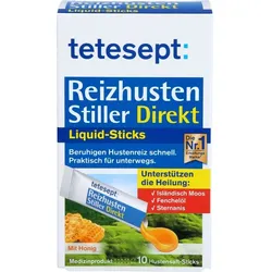 TETESEPT Reizhusten Stiller Direkt Liquid Sticks 10 St.