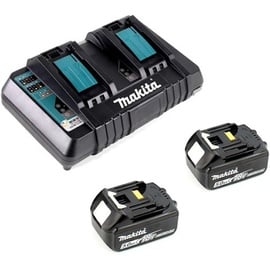 Makita Power Source Kit 18 V Li-Ion 2 x 5,0 Ah + DC18RD Ladegerät 199482-2