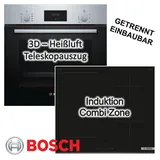 Bosch Herdset Backofen Kindersicherung + Induktionskochfeld Booster autark 60cm