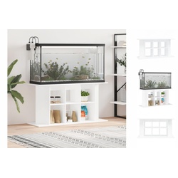 vidaXL Aquariumunterschrank Aquariumständer Weiß 120x40x60 cm Holzwerkstoff Aquarium Unterstand weiß
