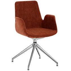 Mayer Besuchersessel myHELIOS rost Aluminium poliert Stoff