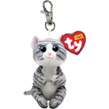 Ty Beanie Bellies Clips Ring für Schlüssel aus Plüsch, Mitzi CAT - Beige