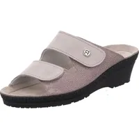 Rohde Damen Leder Clogs Klettverschluss Pantoletten Neustadt-50 1461, Größe:41 EU, Farbe:Beige