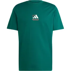 adidas Lounge Pizza Graphic T-Shirt Herren JJ4017 - collegiate green S