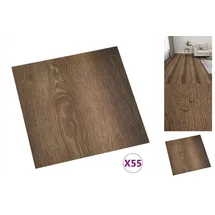 vidaXL PVC-Fliesen Selbstklebend 55 Stk. 5,11 m2 Braun